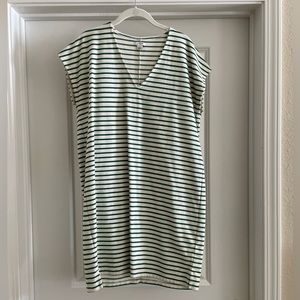 J.Crew green stripe tshirt dress